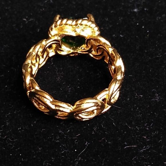 Emerald CZ Ion Yellow Gold on Stainless Steel - Picture 6 of 7